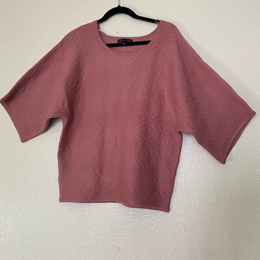 Adrienne Vittadini Mauve Textured Blouse Size L